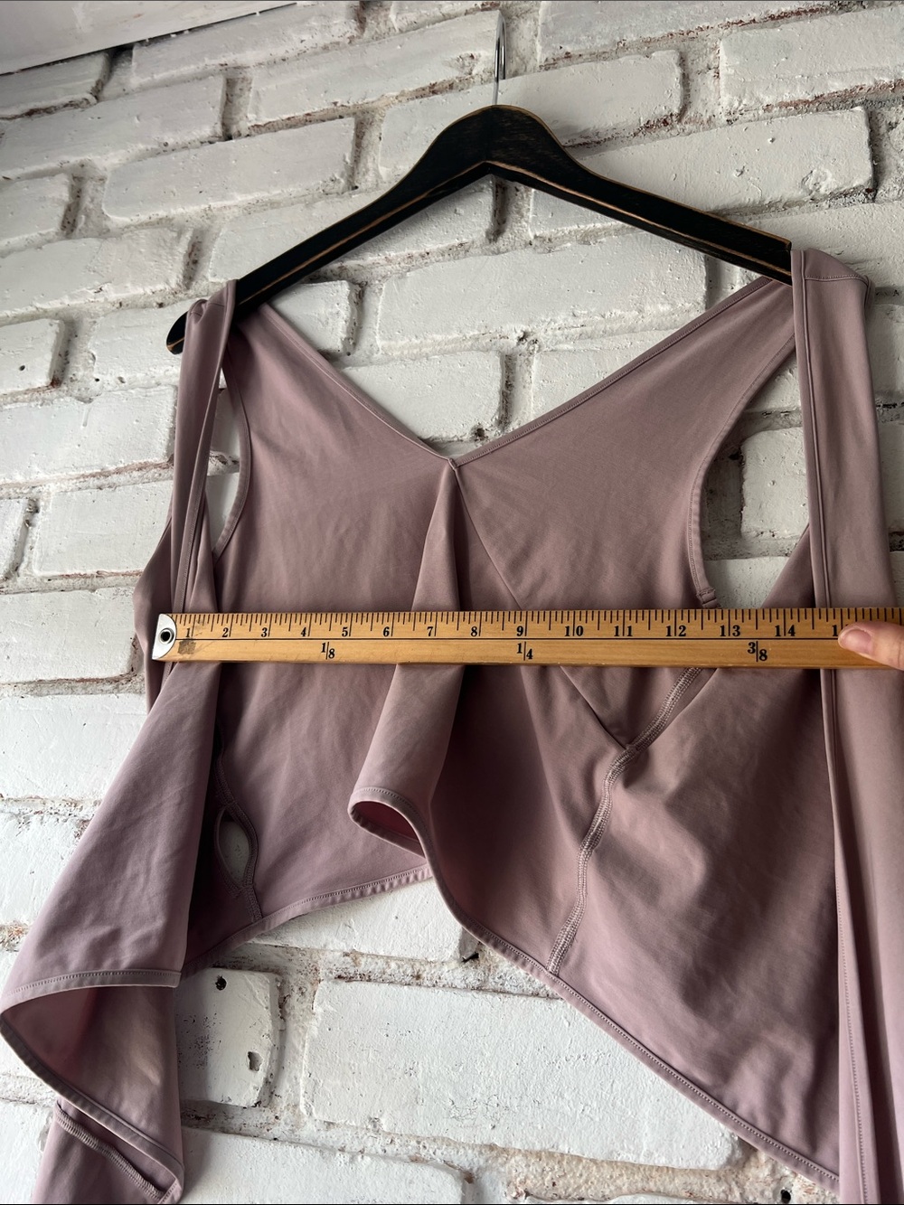 Lululemon Women's Blush Wrap-Front Crop tank top v neck Pilates Princess - Picture 6 of 6